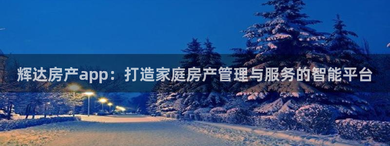开丰娱乐的平台：辉达房产app：打造家庭房产管理与服务的智能平台