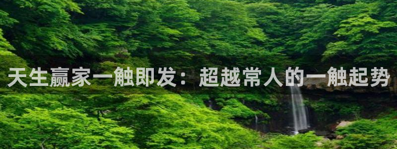 开丰娱乐(com.youad.authst)：天生赢家一触即发：超越常人的一触起势